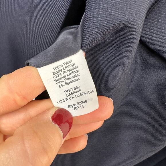 J. Crew Navy 1035 Two-Button Jacket in Super 120's Wool - Picture 7 of 8